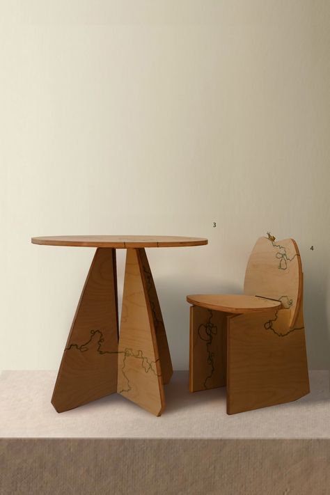 Alternate laser-cut chair design